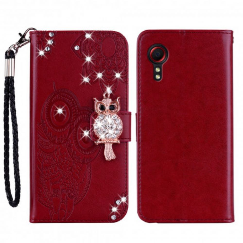 Folio-hoesje voor Samsung Galaxy XCover 5 Uil Mandala En Charm