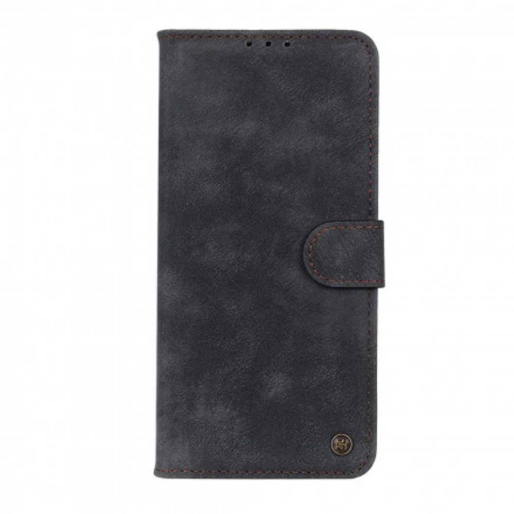 Folio-hoesje voor Samsung Galaxy XCover 5 Vintage Klinknagel In Leerstijl