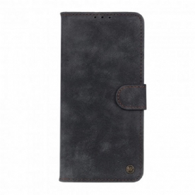 Folio-hoesje voor Samsung Galaxy XCover 5 Vintage Klinknagel In Leerstijl