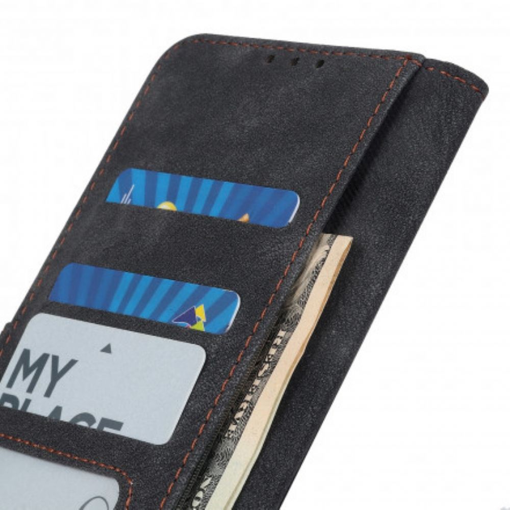 Folio-hoesje voor Samsung Galaxy XCover 5 Vintage Klinknagel In Leerstijl