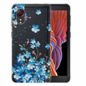 Hoesje voor Samsung Galaxy XCover 5 Blauwe Bloemen