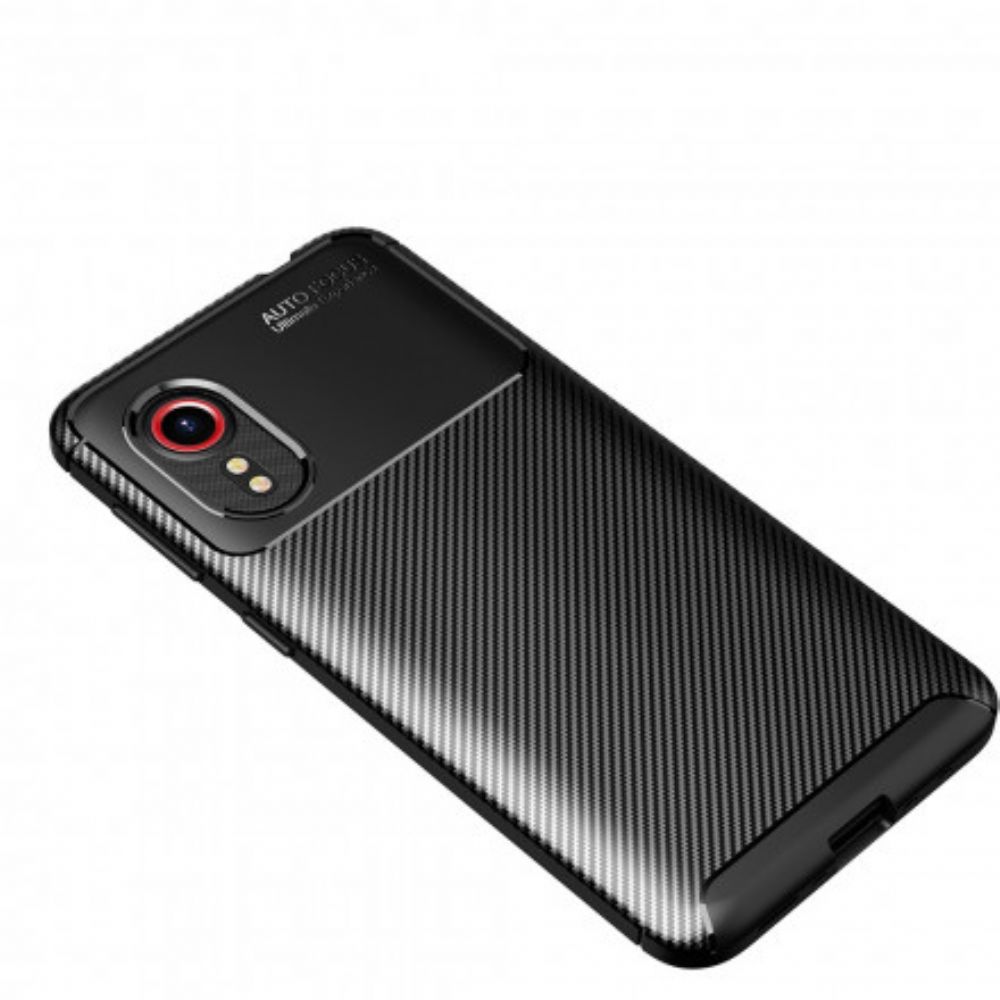 Hoesje voor Samsung Galaxy XCover 5 Flexibele Koolstofvezeltextuur