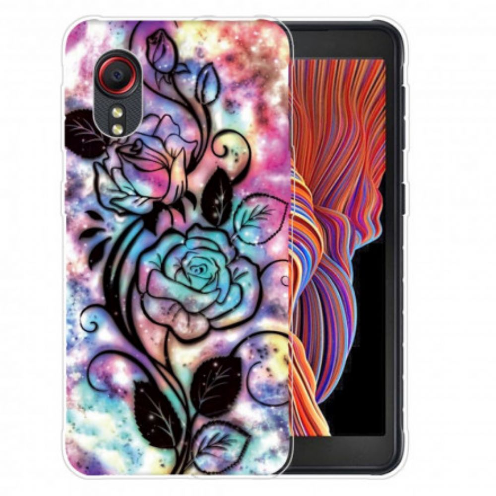 Hoesje voor Samsung Galaxy XCover 5 Grafische Bloem