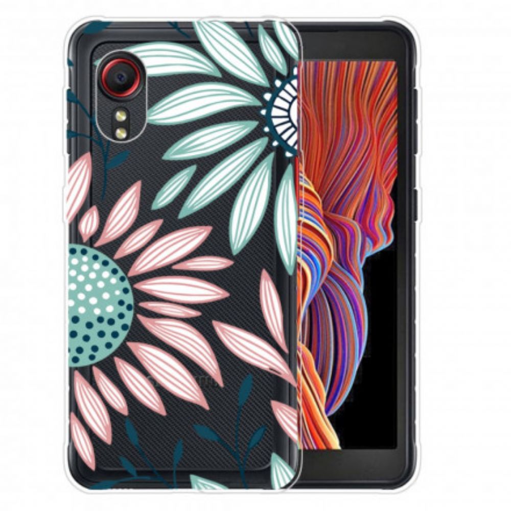 Hoesje voor Samsung Galaxy XCover 5 Transparante Één Bloem