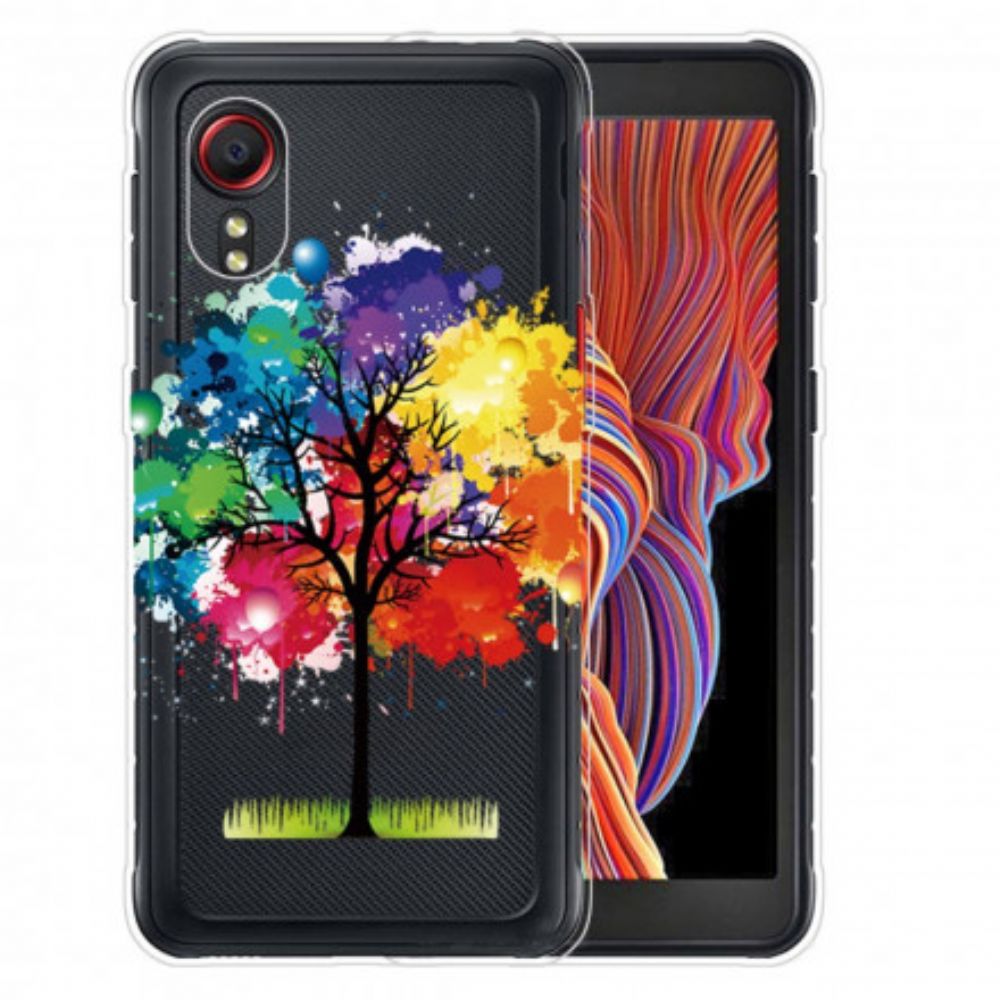 Hoesje voor Samsung Galaxy XCover 5 Transparante Waterverfboom