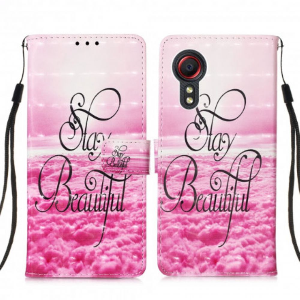 Leren Hoesje voor Samsung Galaxy XCover 5 Blijf Mooi