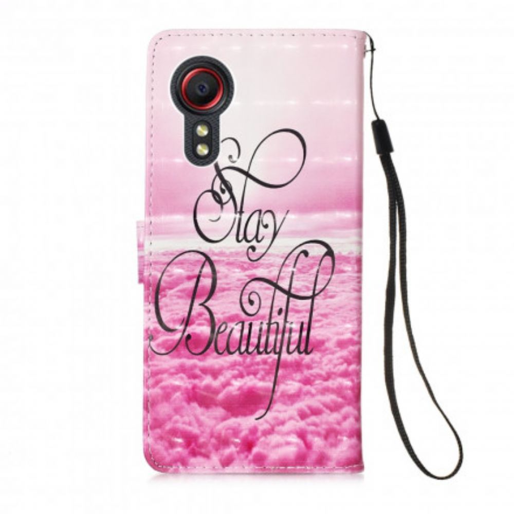 Leren Hoesje voor Samsung Galaxy XCover 5 Blijf Mooi