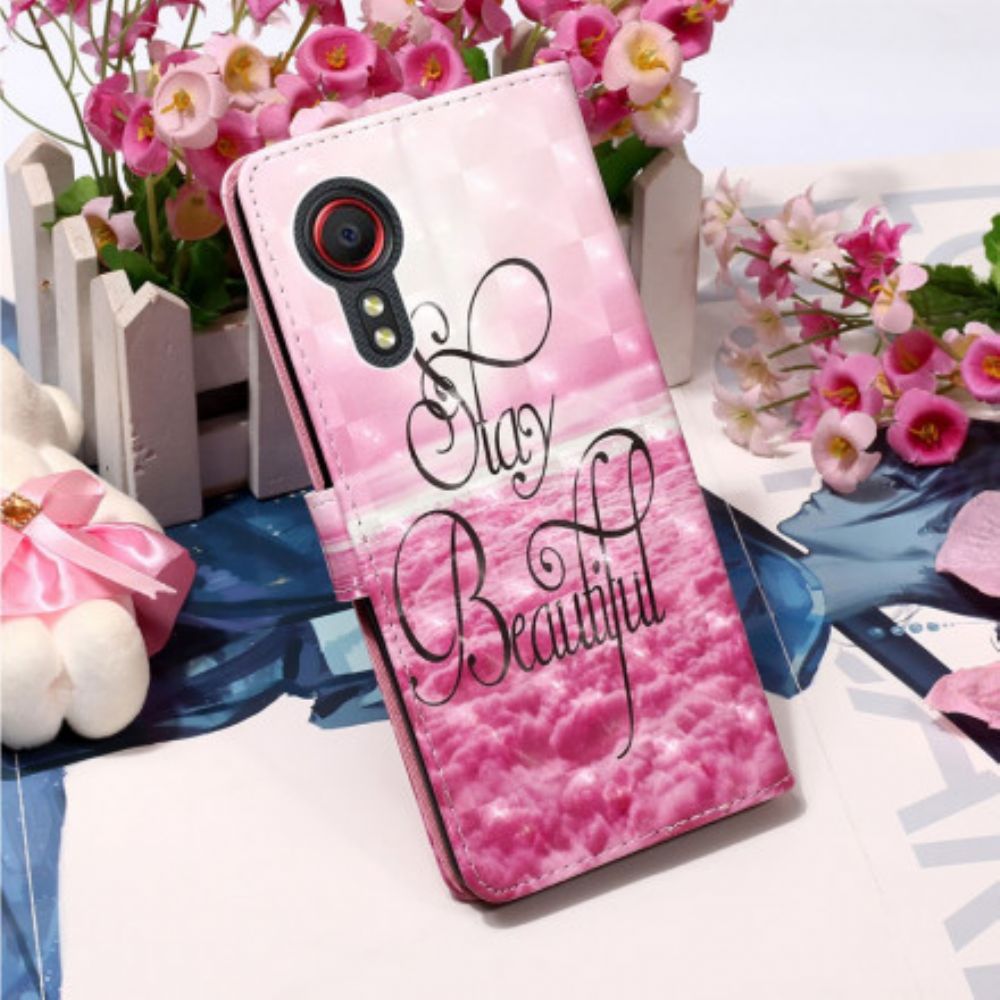 Leren Hoesje voor Samsung Galaxy XCover 5 Blijf Mooi