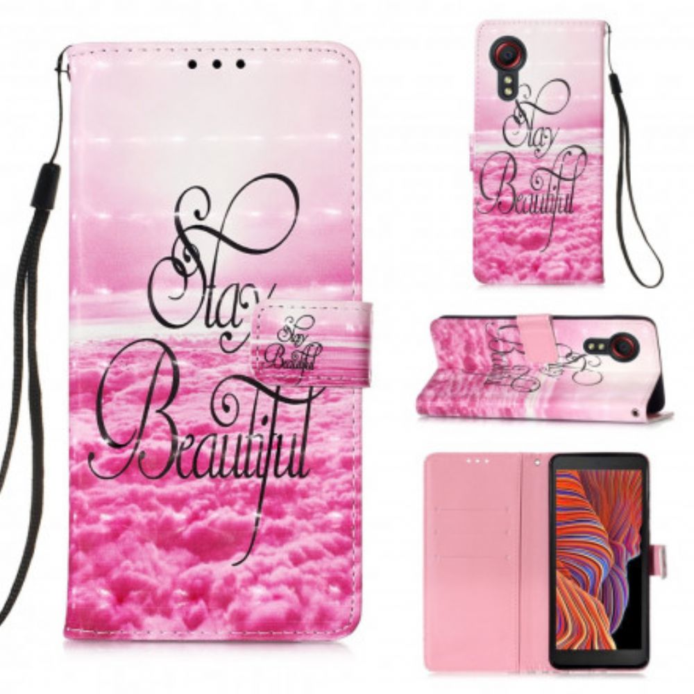 Leren Hoesje voor Samsung Galaxy XCover 5 Blijf Mooi