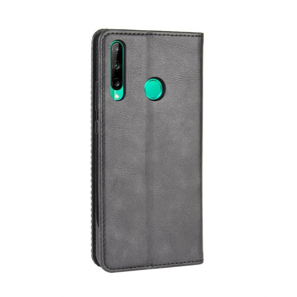 Bescherming Hoesje voor Huawei P40 Lite E / Huawei Y7p Folio-hoesje Gestyled Vintage Leereffect