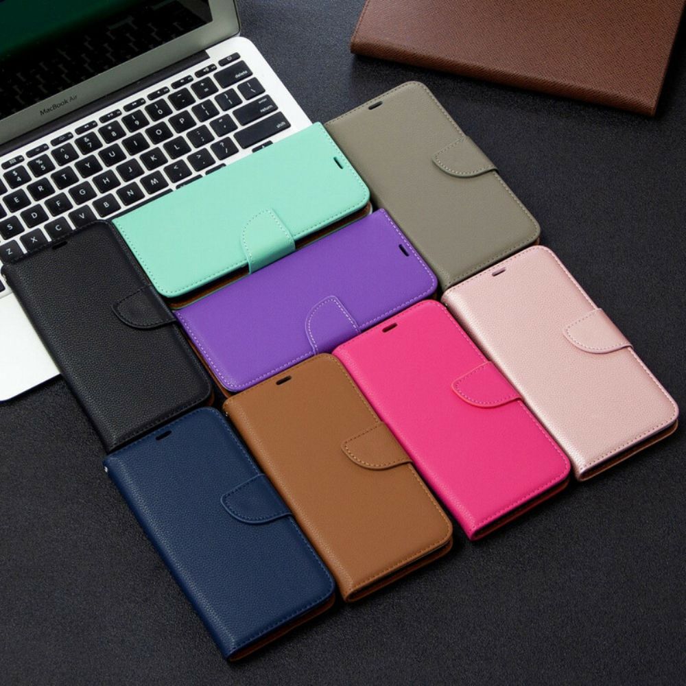 Flip Case voor Huawei P40 Lite E / Huawei Y7p Folio-hoesje Litchi Flap Schuin