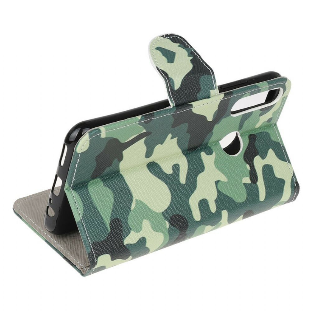 Flip Case voor Huawei P40 Lite E / Huawei Y7p Militaire Camouflage