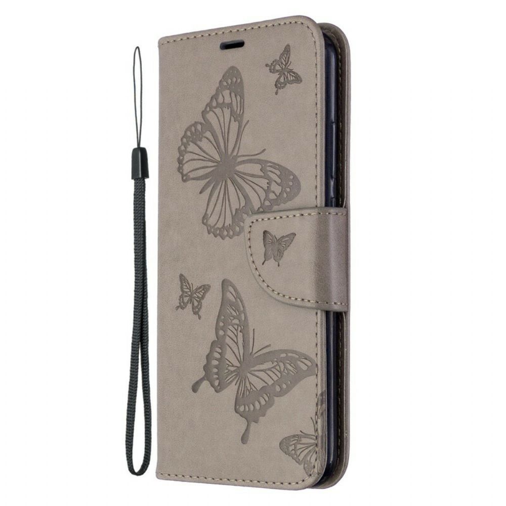 Folio-hoesje voor Huawei P40 Lite E / Huawei Y7p Flip Case Vlinders En Schuine Klep