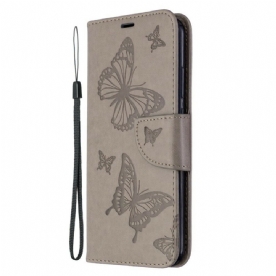 Folio-hoesje voor Huawei P40 Lite E / Huawei Y7p Flip Case Vlinders En Schuine Klep