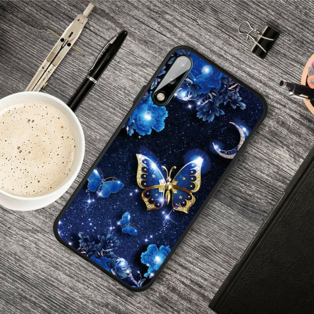 Hoesje voor Huawei P40 Lite E / Huawei Y7p Gouden Vlinder