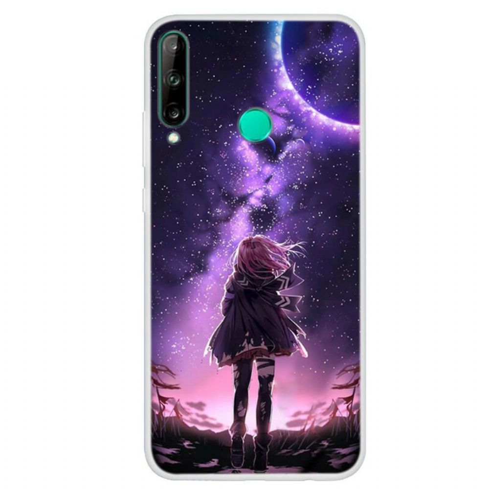 Hoesje voor Huawei P40 Lite E / Huawei Y7p Magische Volle Maan