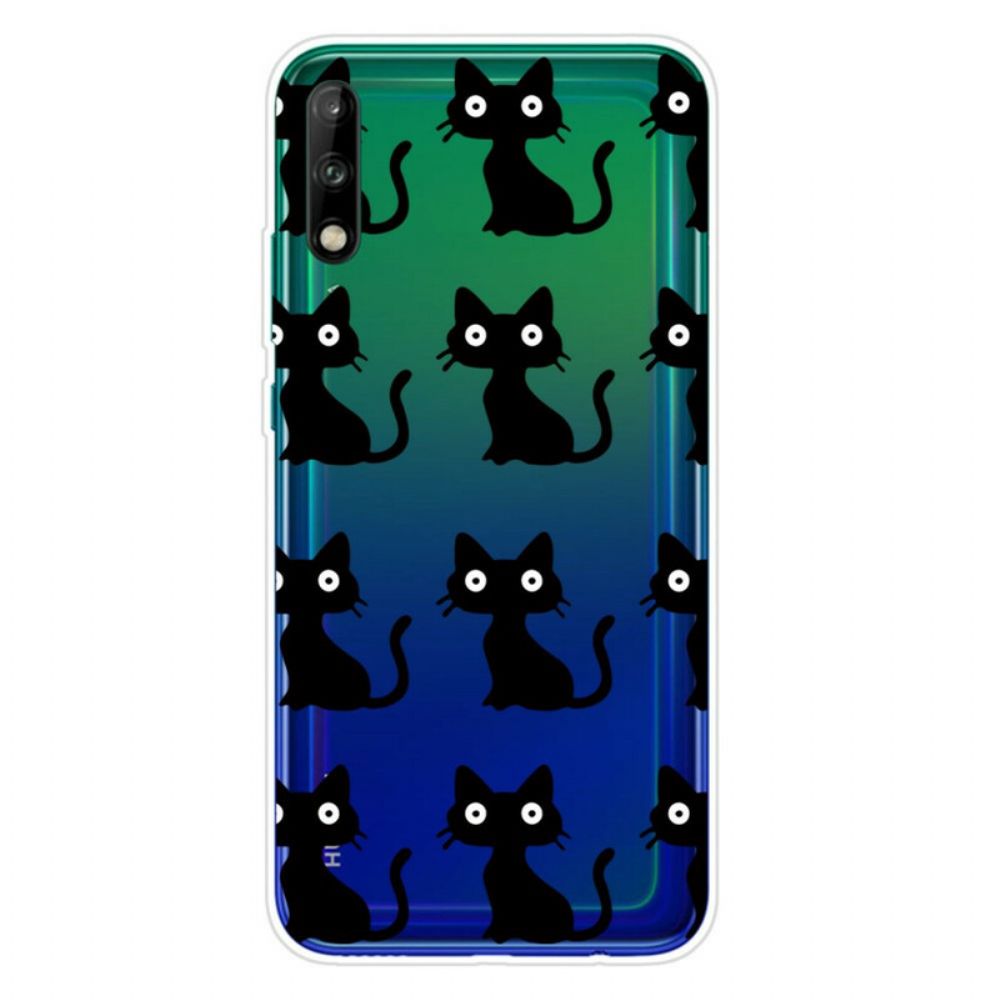 Hoesje voor Huawei P40 Lite E / Huawei Y7p Meerdere Zwarte Katten