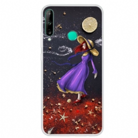 Hoesje voor Huawei P40 Lite E / Huawei Y7p Vrouw Op Zee