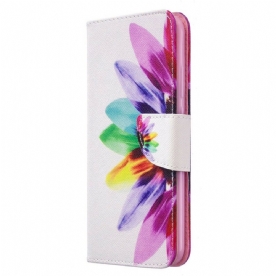 Leren Hoesje voor Huawei P40 Lite E / Huawei Y7p Aquarel Bloem