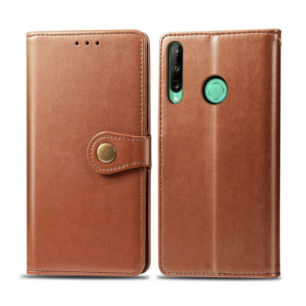 Leren Hoesje voor Huawei P40 Lite E / Huawei Y7p Kunstleer En Vintage Sluiting