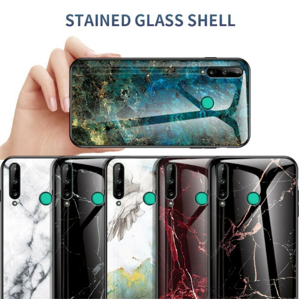 Telefoonhoesje voor Huawei P40 Lite E / Huawei Y7p Premium Kleuren Gehard Glas