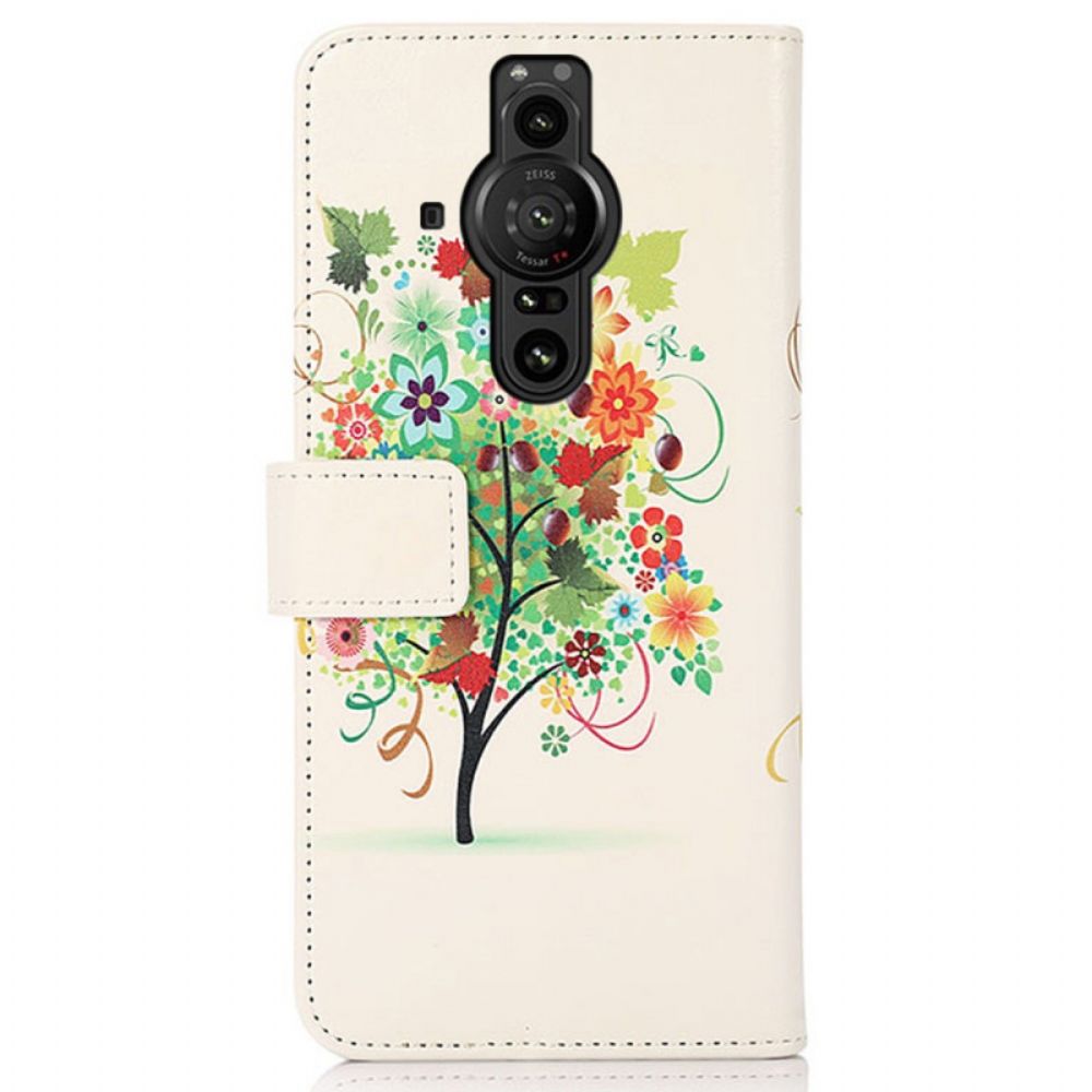 Folio-hoesje voor Sony Xperia Pro-I Bloeiende Boom