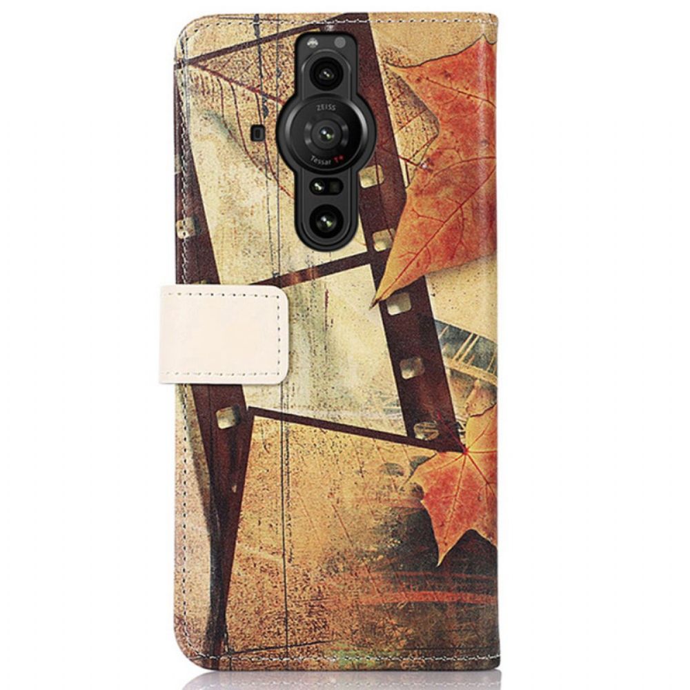 Folio-hoesje voor Sony Xperia Pro-I Eiffeltoren In De Herfst