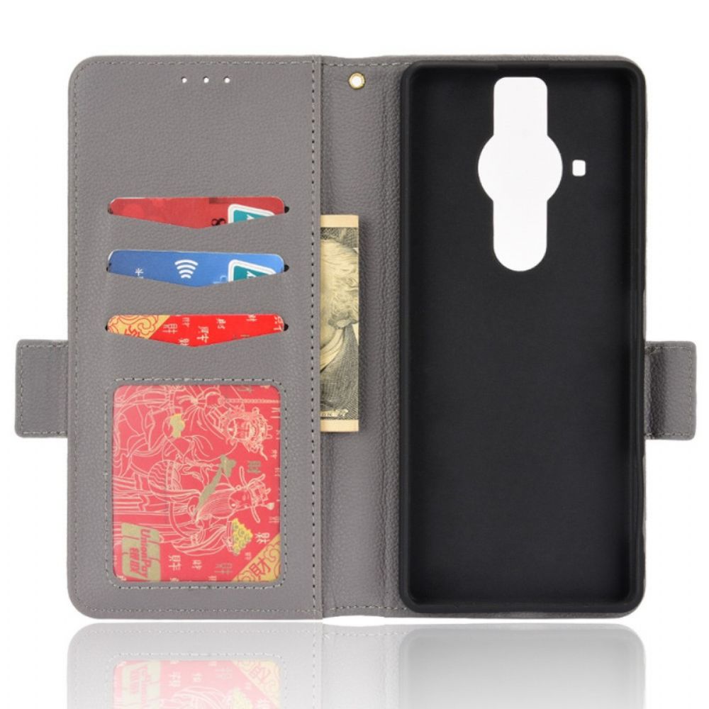 Folio-hoesje voor Sony Xperia Pro-I Premium Litchi Leder Effect