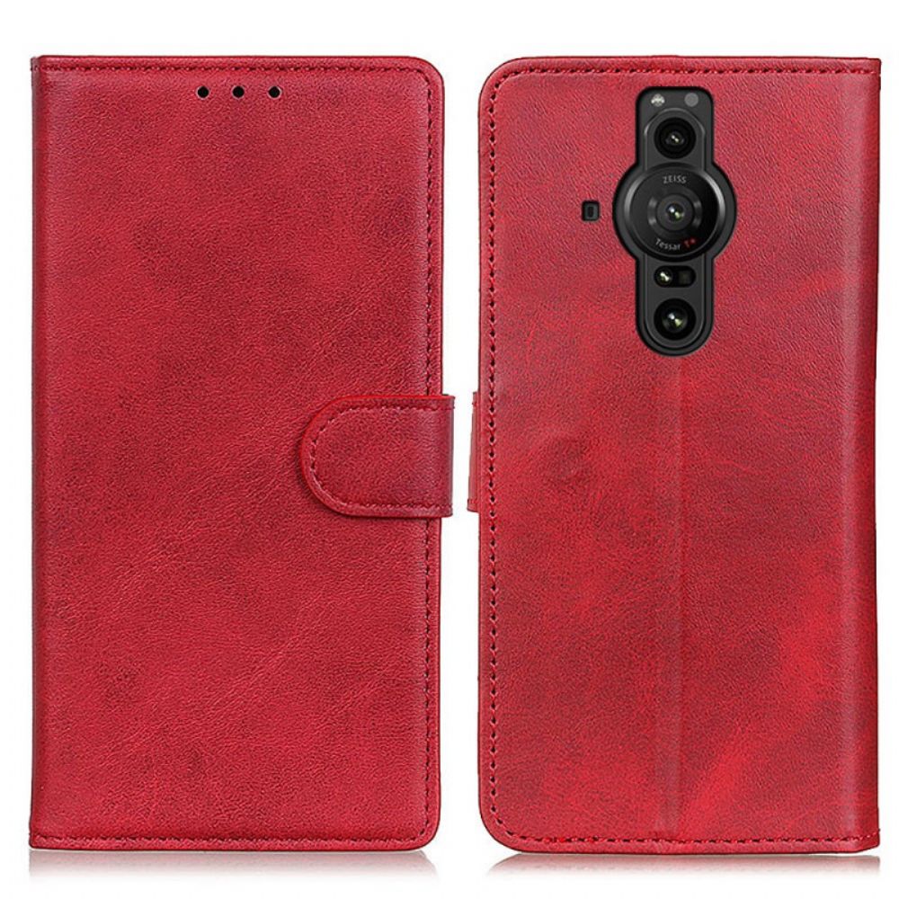 Folio-hoesje voor Sony Xperia Pro-I Retro Mat Leereffect