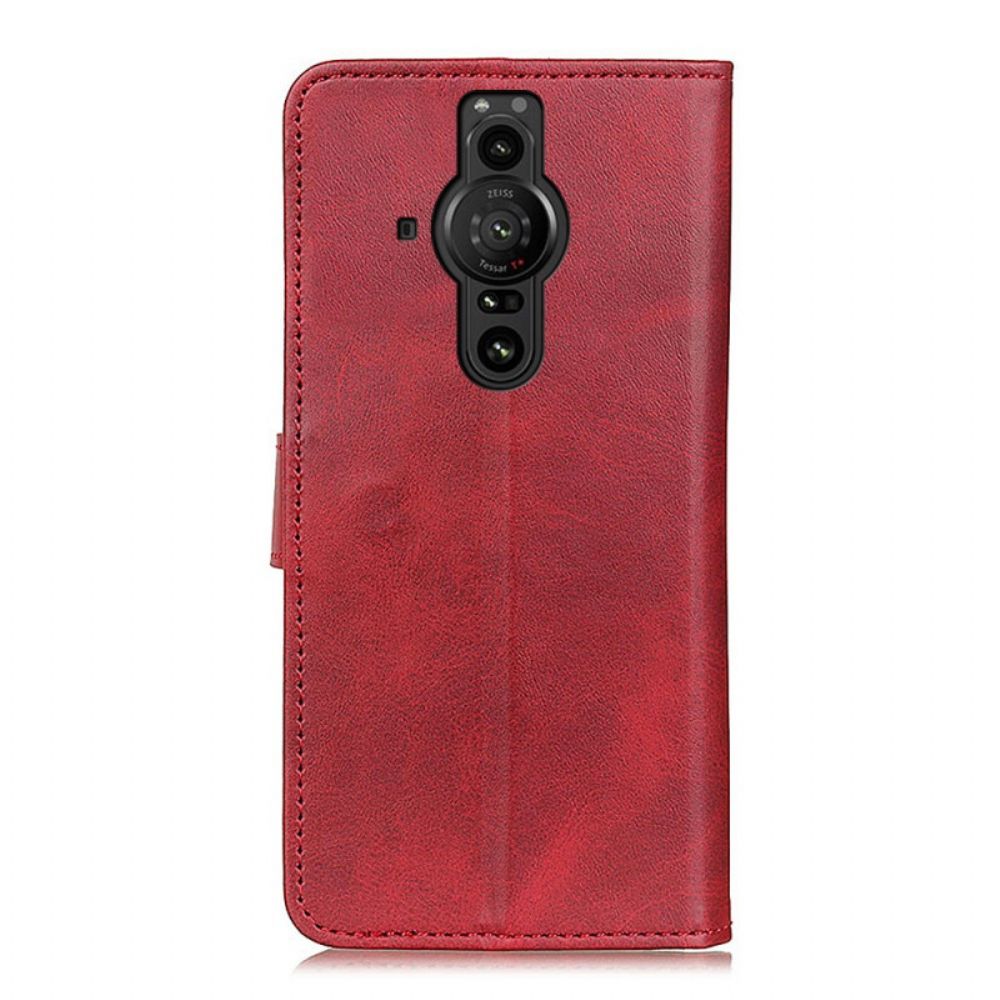 Folio-hoesje voor Sony Xperia Pro-I Retro Mat Leereffect