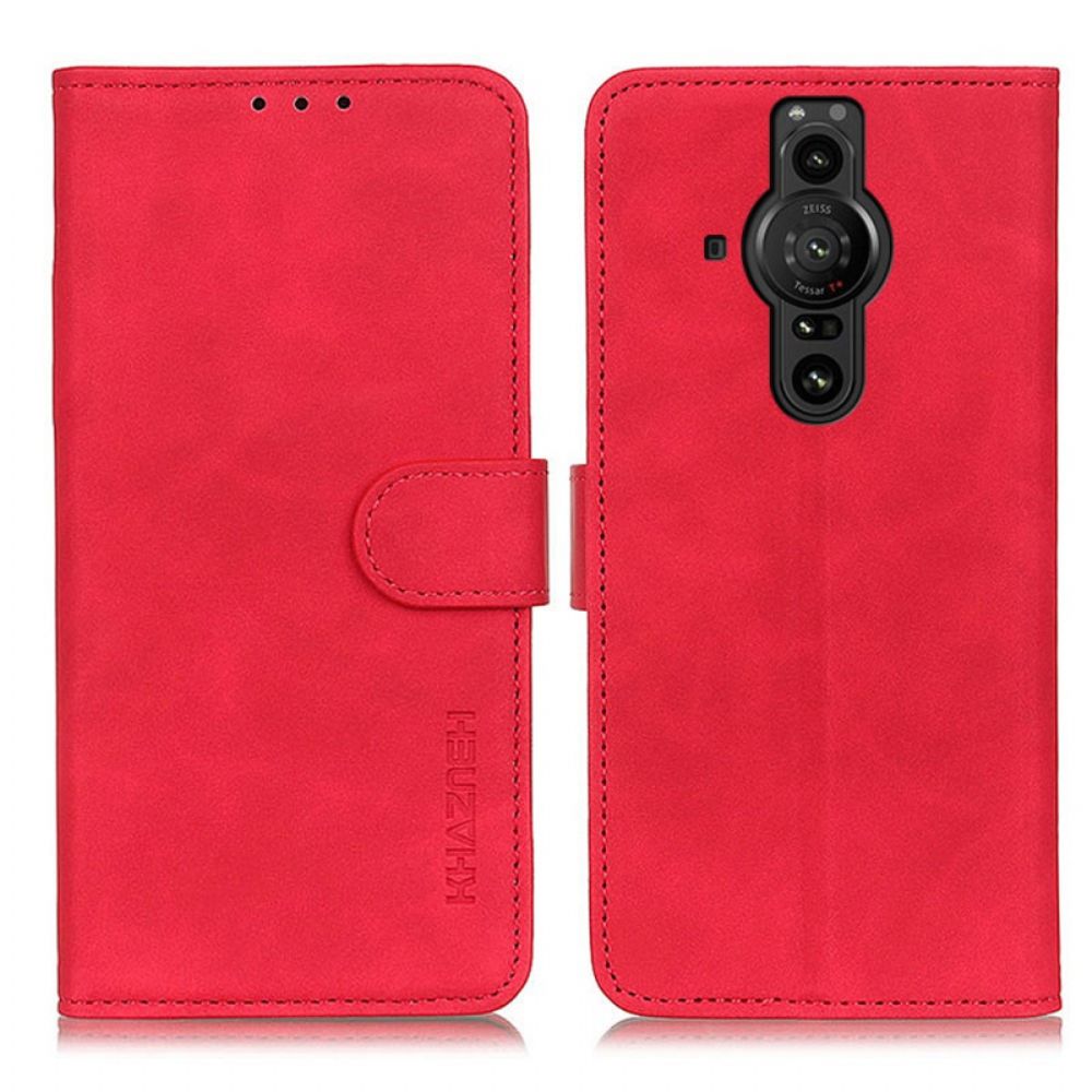 Folio-hoesje voor Sony Xperia Pro-I Vintage Leereffect Khazneh