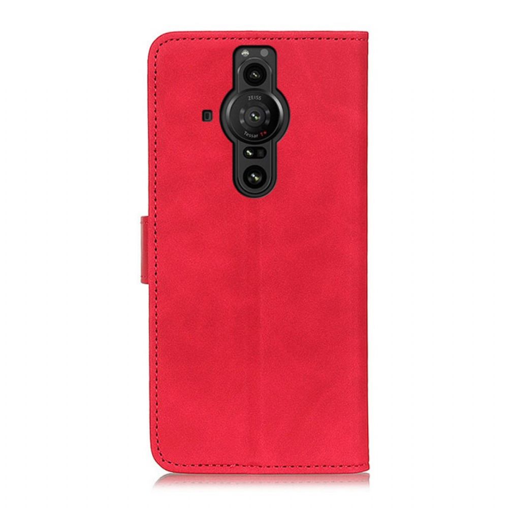 Folio-hoesje voor Sony Xperia Pro-I Vintage Leereffect Khazneh