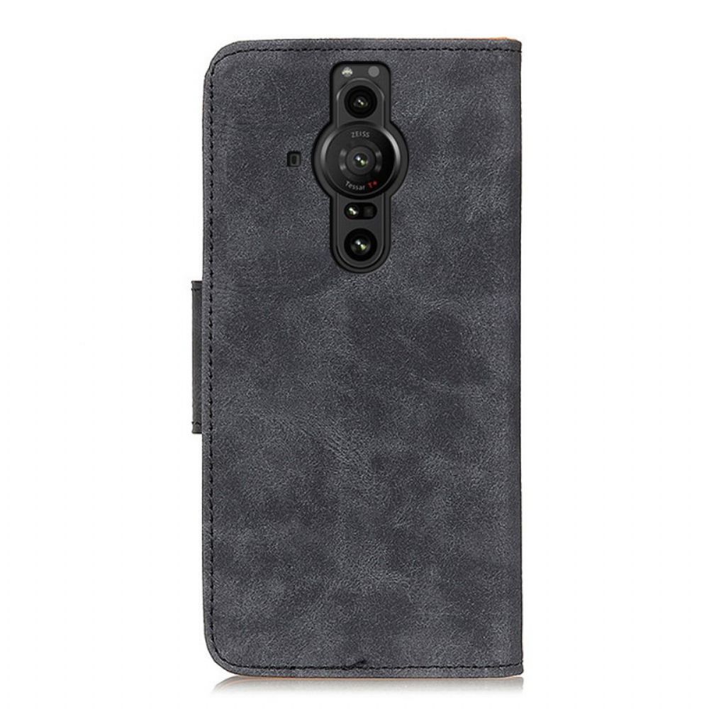 Folio-hoesje voor Sony Xperia Pro-I Vintage Splitleer