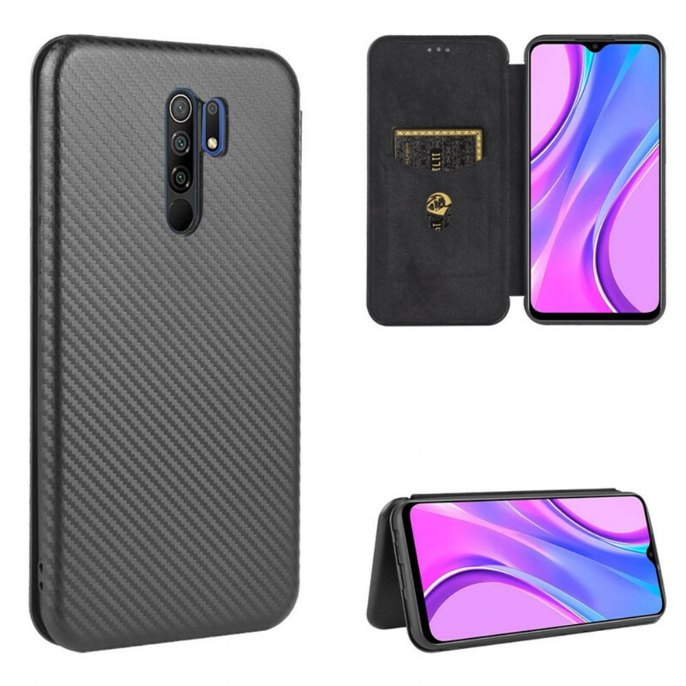 Bescherming Hoesje voor Xiaomi Redmi 9 Folio-hoesje Gekleurde Carbon Silicone