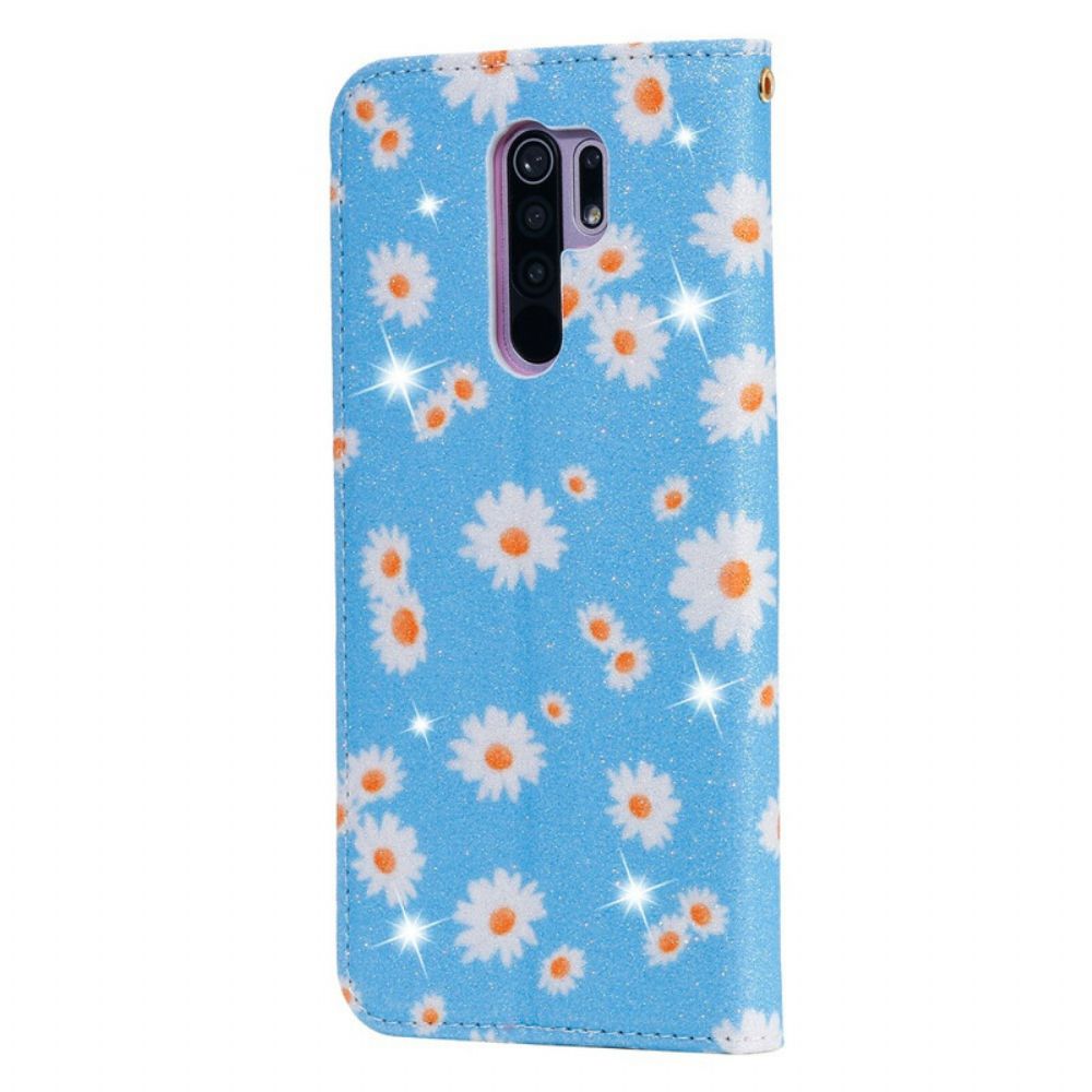 Bescherming Hoesje voor Xiaomi Redmi 9 Folio-hoesje Madeliefjes