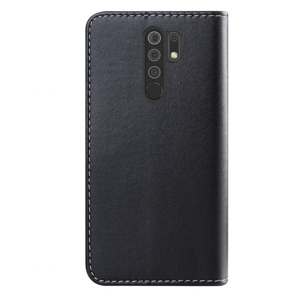 Flip Case voor Xiaomi Redmi 9 Driekleurig Leereffect