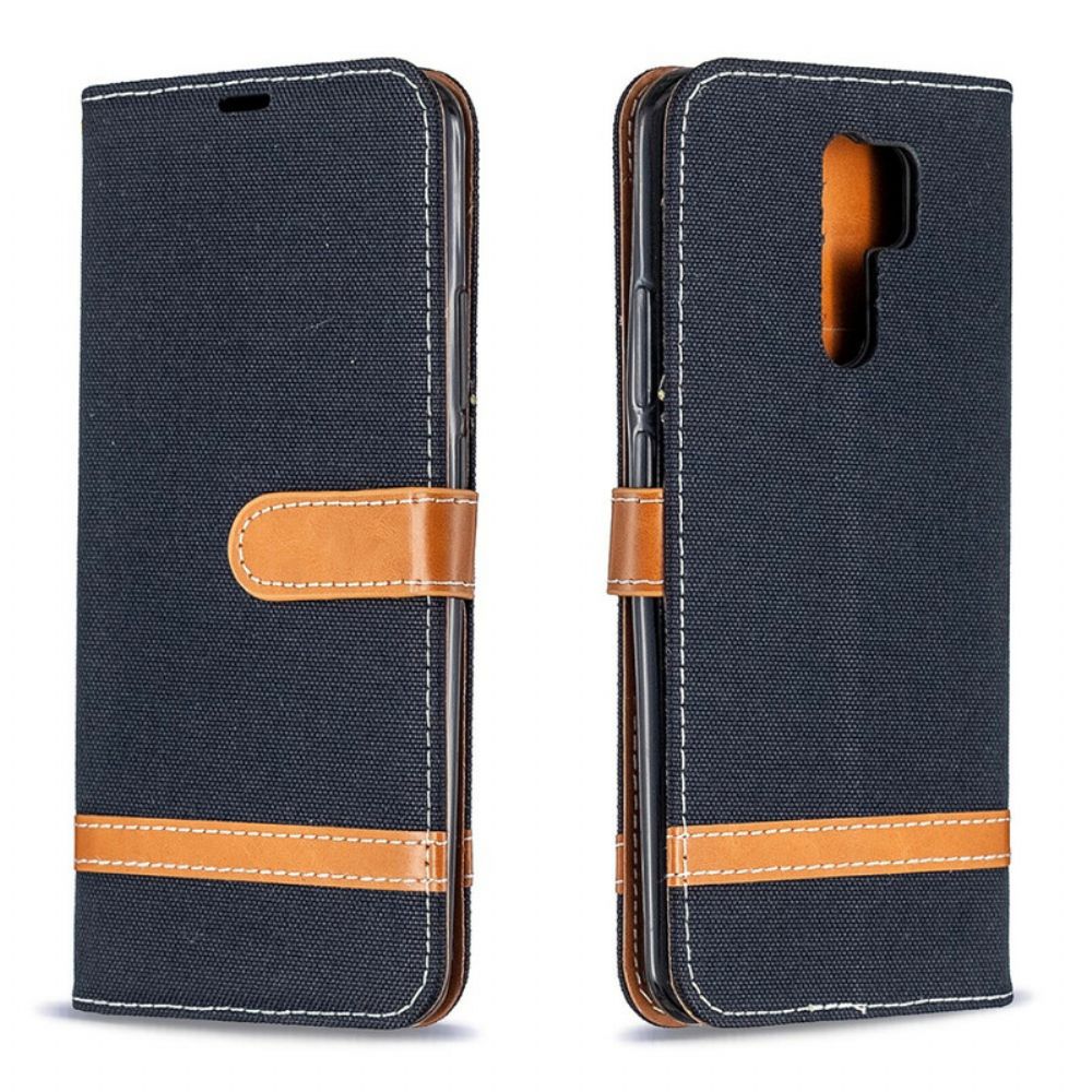 Flip Case voor Xiaomi Redmi 9 Met Ketting Band Met Stof En Leereffect