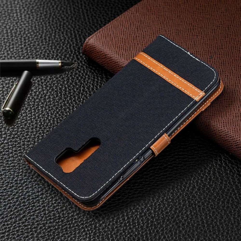 Flip Case voor Xiaomi Redmi 9 Met Ketting Band Met Stof En Leereffect