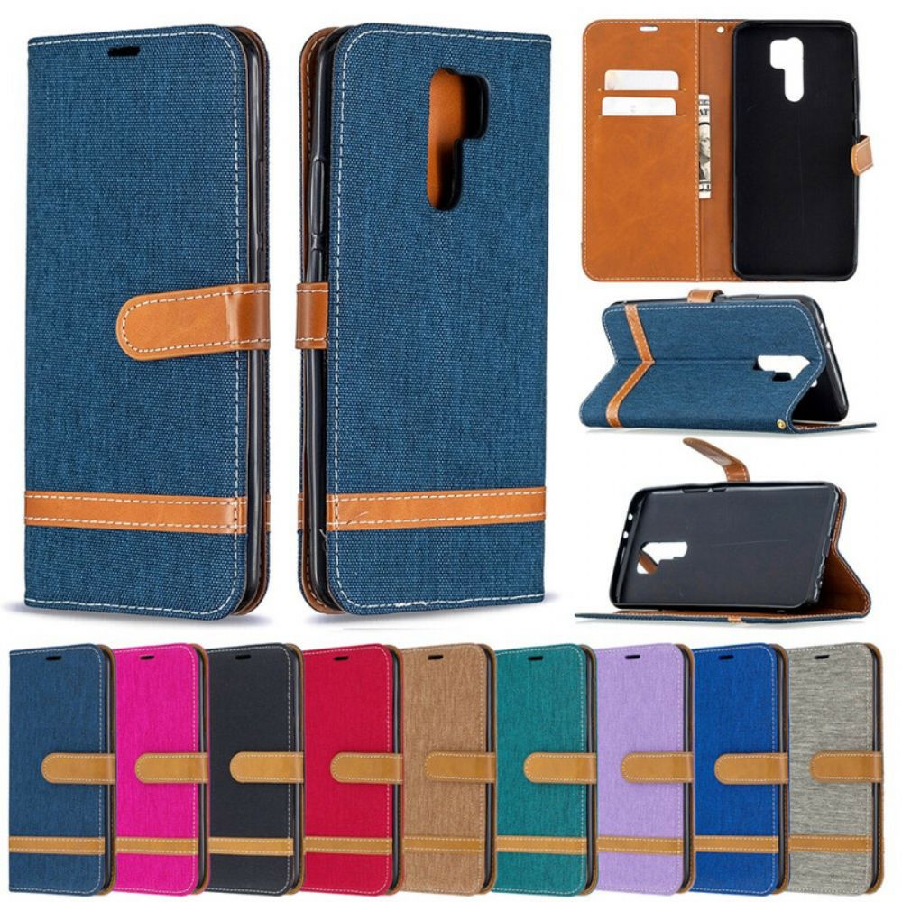 Flip Case voor Xiaomi Redmi 9 Met Ketting Band Met Stof En Leereffect