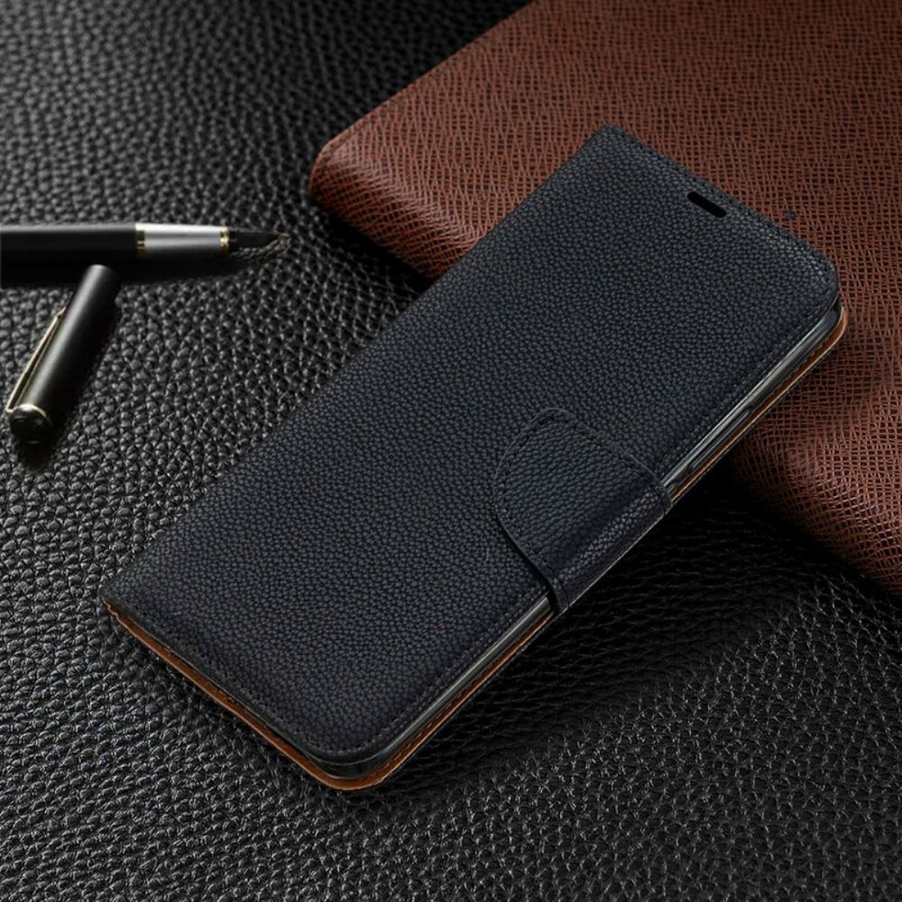 Folio-hoesje voor Xiaomi Redmi 9 Flip Case Litchi Flap Schuin