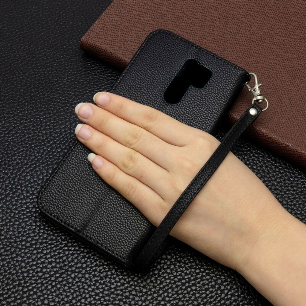 Folio-hoesje voor Xiaomi Redmi 9 Flip Case Litchi Flap Schuin