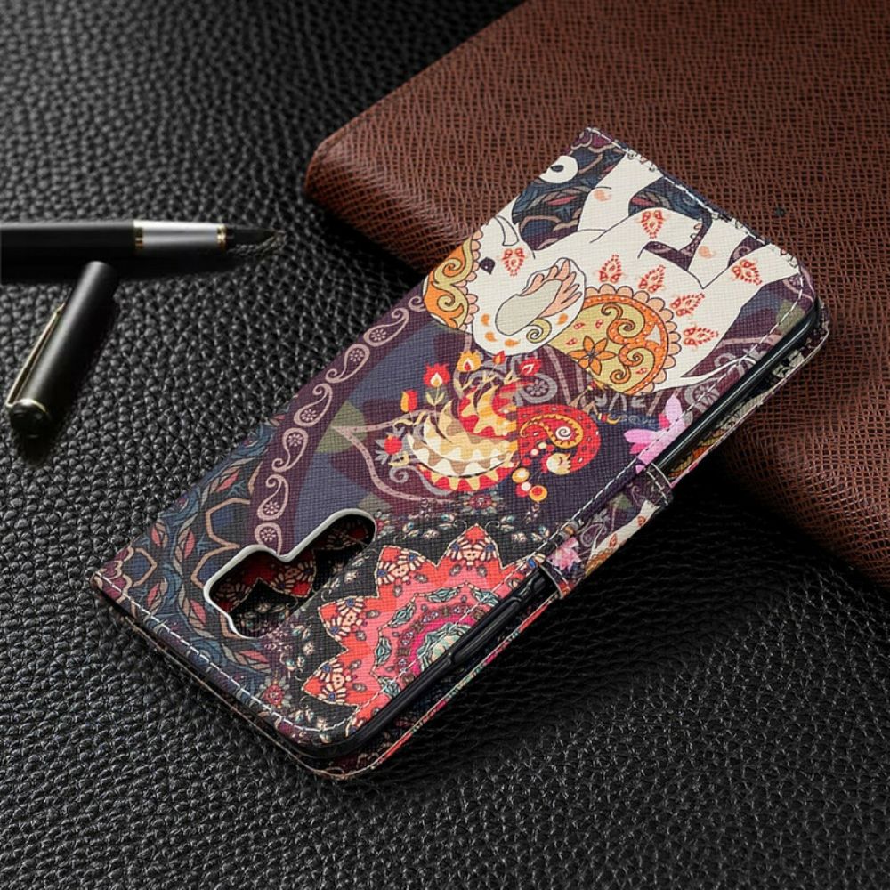 Folio-hoesje voor Xiaomi Redmi 9 Indiase Olifanten