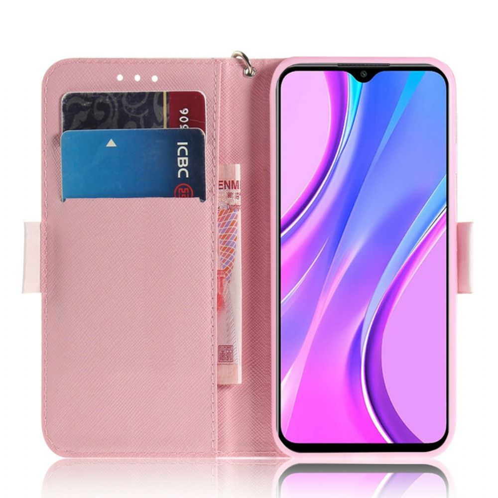 Folio-hoesje voor Xiaomi Redmi 9 Met Ketting Bandpomp