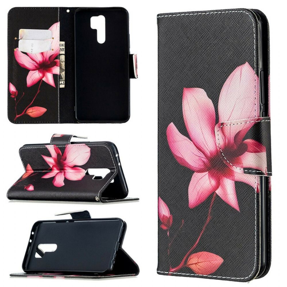 Folio-hoesje voor Xiaomi Redmi 9 Roze Bloem