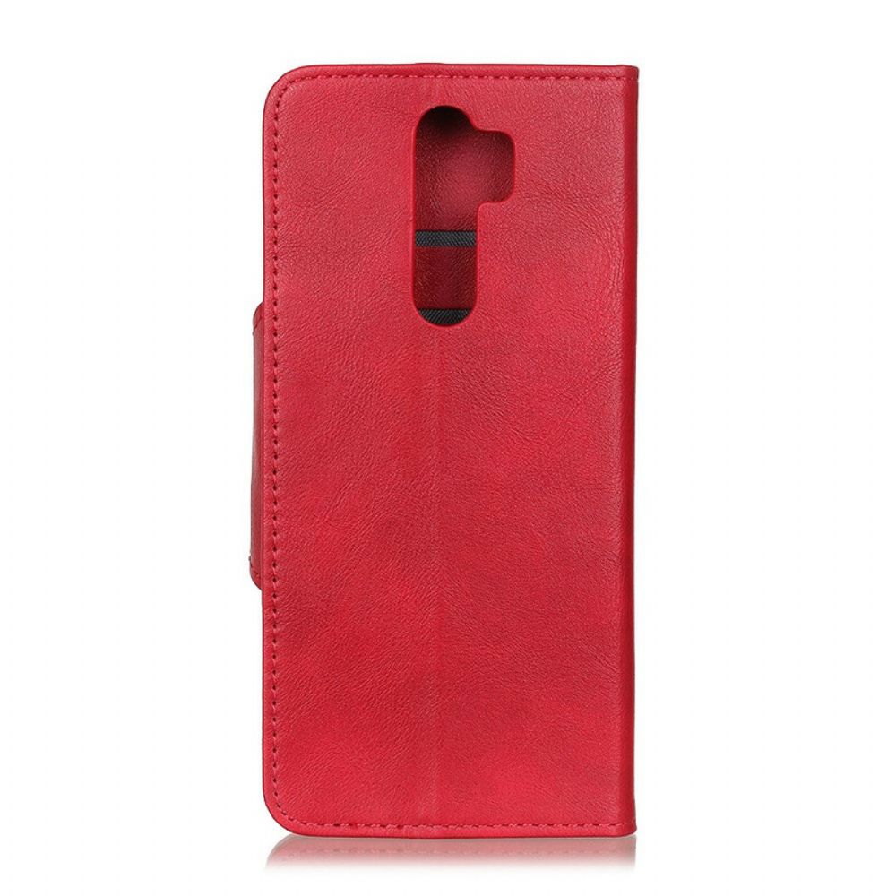 Folio-hoesje voor Xiaomi Redmi 9 Vintage Kunstleer En Knoop