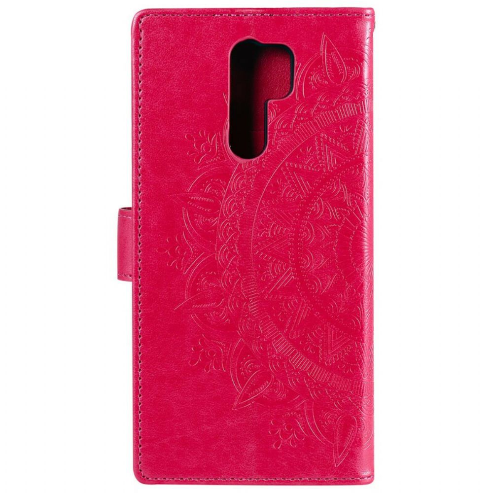 Folio-hoesje voor Xiaomi Redmi 9 Zon Mandala