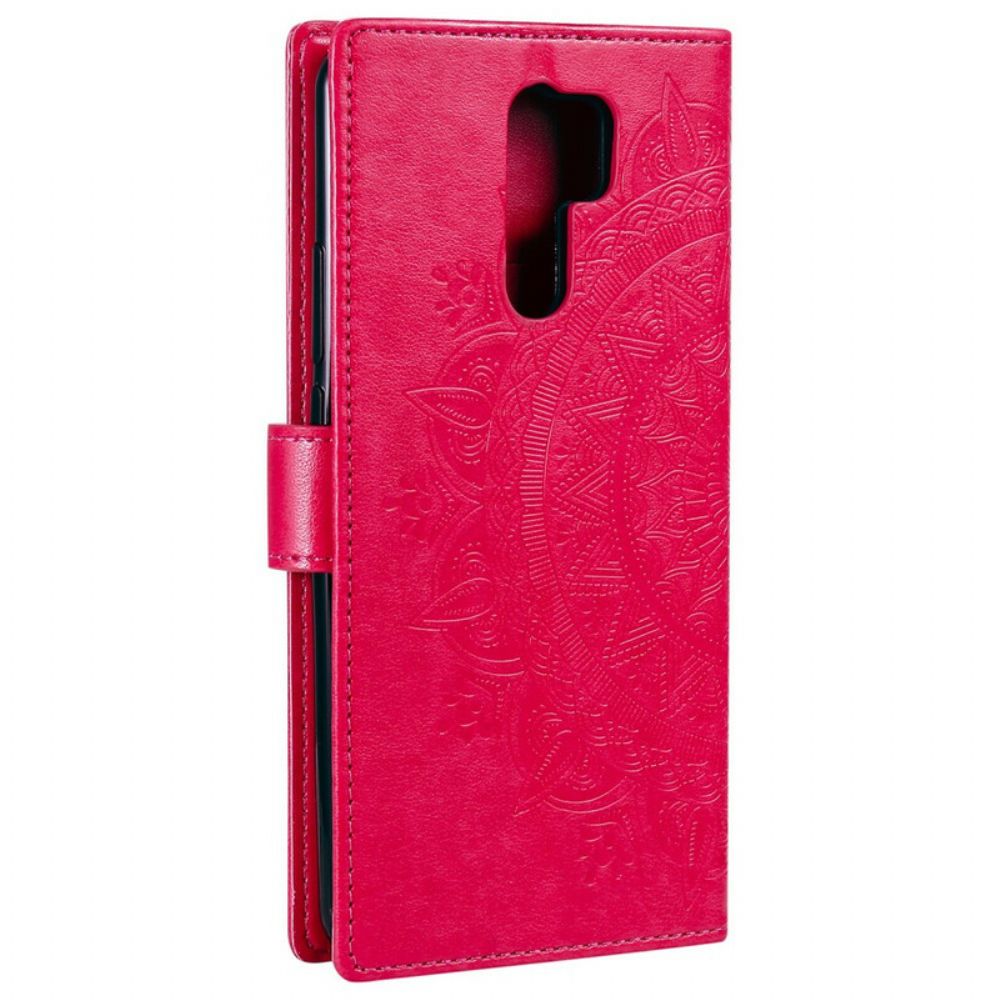 Folio-hoesje voor Xiaomi Redmi 9 Zon Mandala