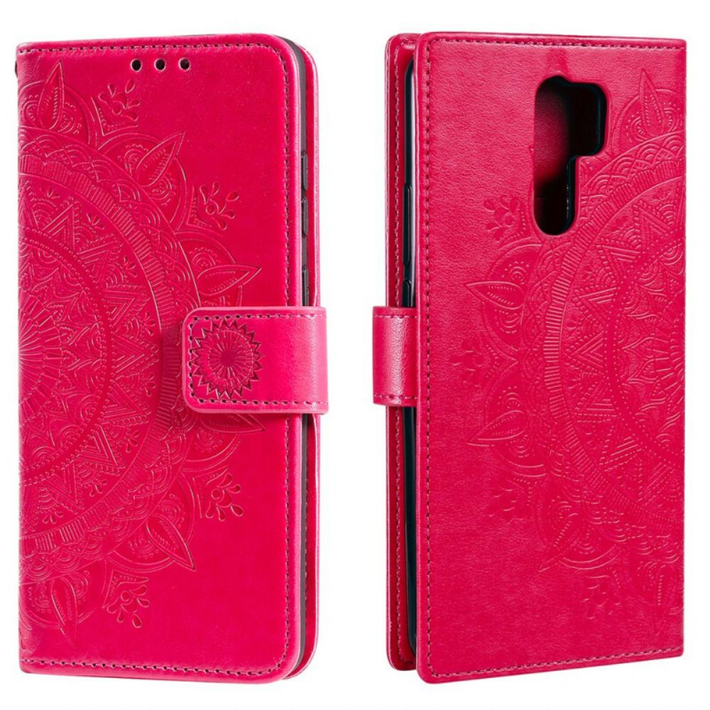 Folio-hoesje voor Xiaomi Redmi 9 Zon Mandala