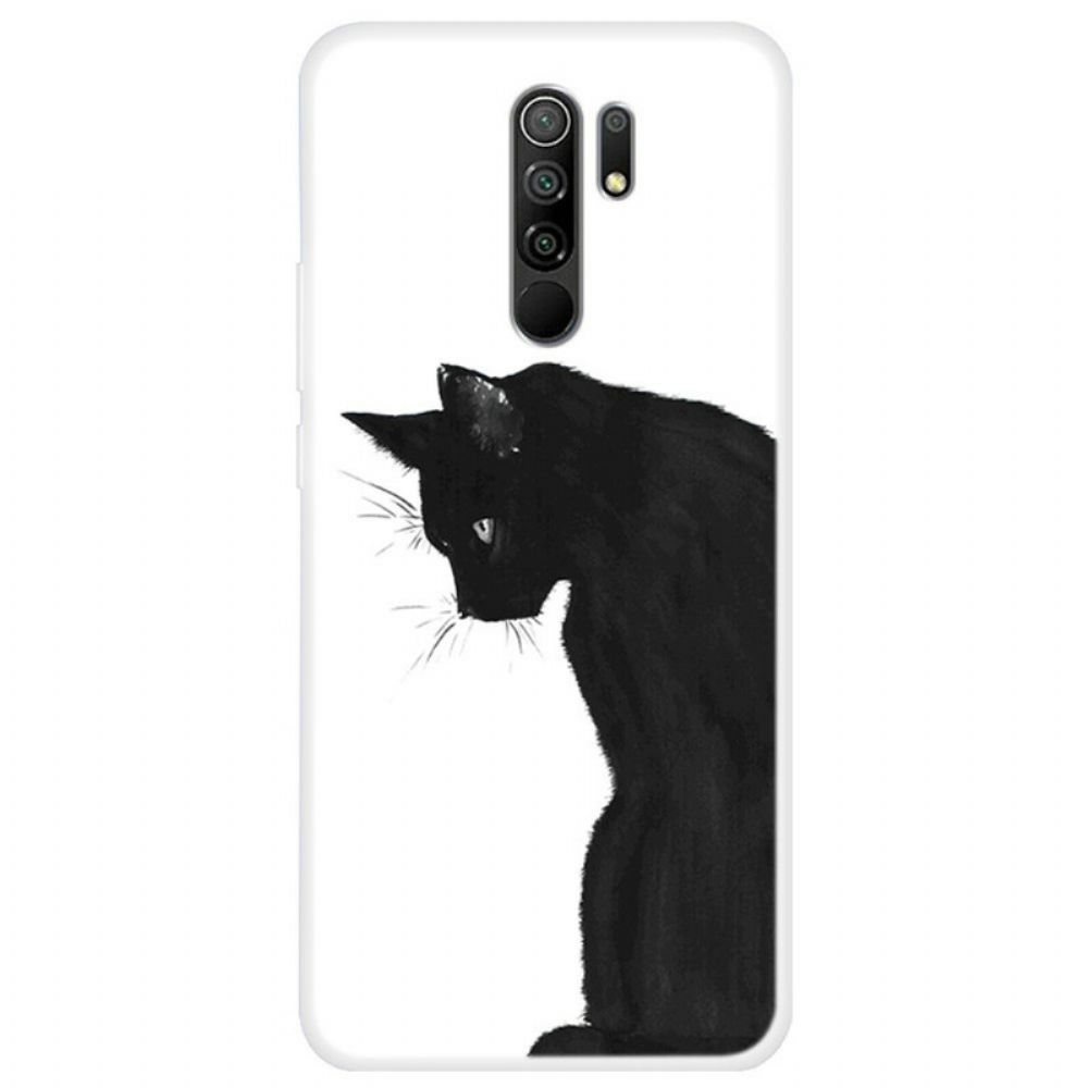 Hoesje voor Xiaomi Redmi 9 Denken Zwarte Kat