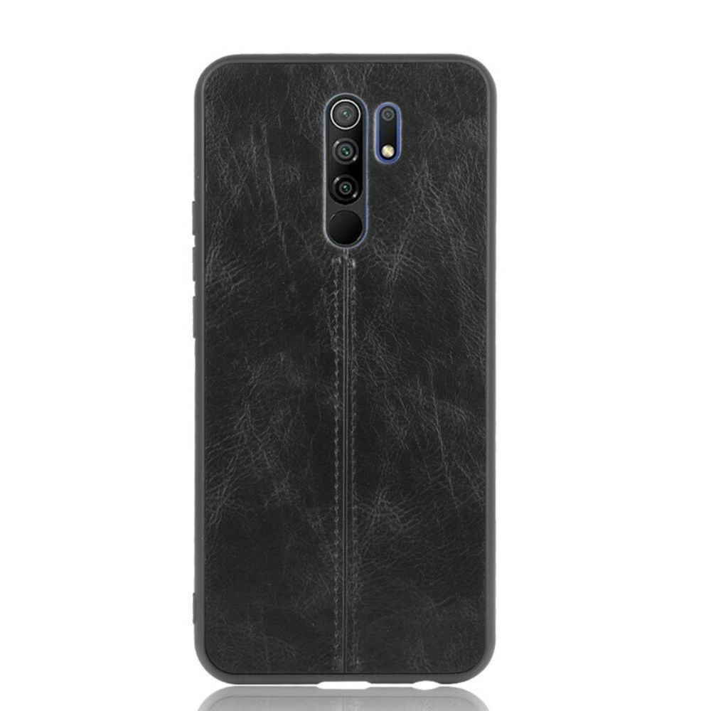 Hoesje voor Xiaomi Redmi 9 Naad Leereffect